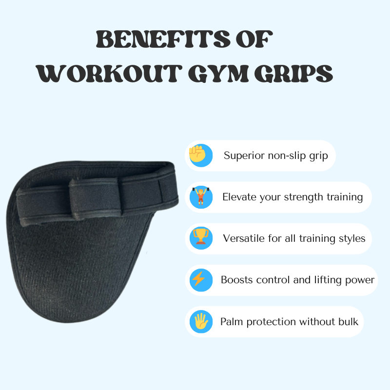 Workout Anti-Slip Grip Pads | Weightlifting, Dumbbell & Barbell Hand Protectors – Sweat-Proof, Padded Gym Grips for Better Control & Injury Prevention