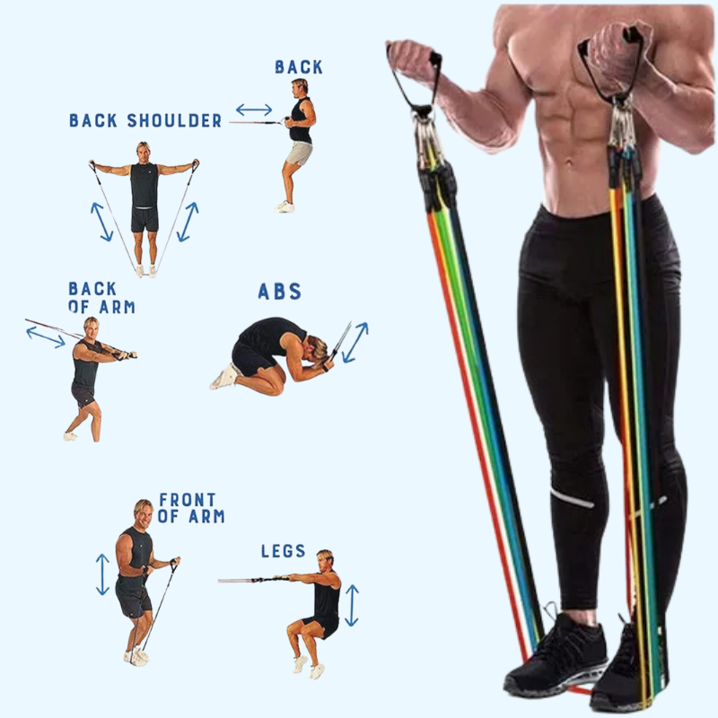 Power Resistance Band for Home Workout – Durable Exercise Band for Strength Training, Full Body Fitness & Portable Gym Use