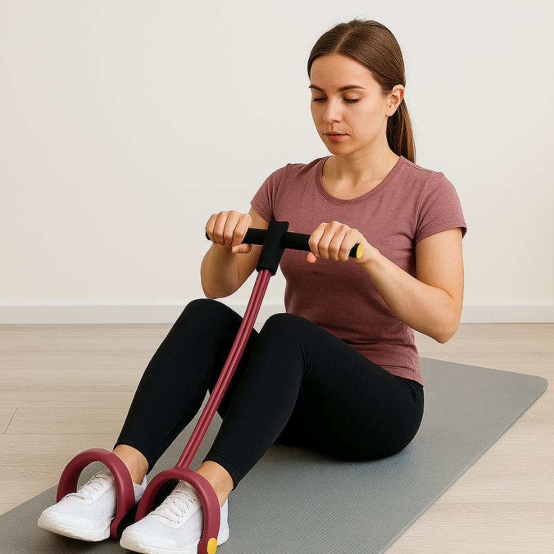 Portable Pull Reducer | Tummy Trimmer & Resistance Band for Belly Fat, Abs, Legs & Full Body Workout